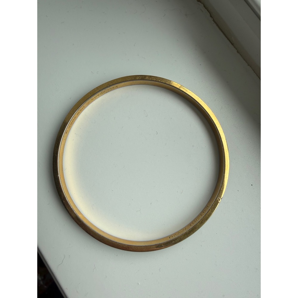 Kate Spade Draw The Line Black Gold Enamel‎ Bangle Bracelet Idiom Collection - Picture 7 of 9